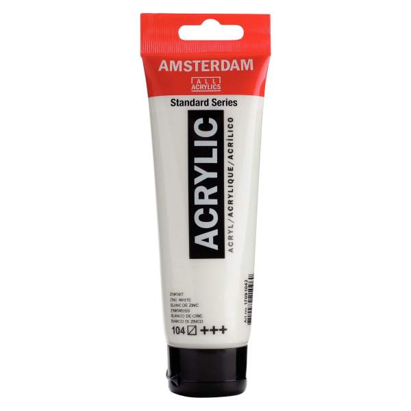 RAYART - Amsterdam Standard Series – Peinture Acrylique – Blanc de Zinc 104 – Tube 120 ml - Tunisie Meilleur Prix (Beaux-Arts, G