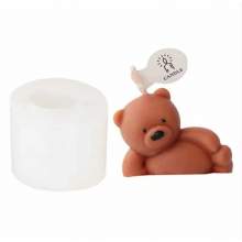 🧸 Moule en Silicone Ours – Pour Bougies, Jesmonite & Résine