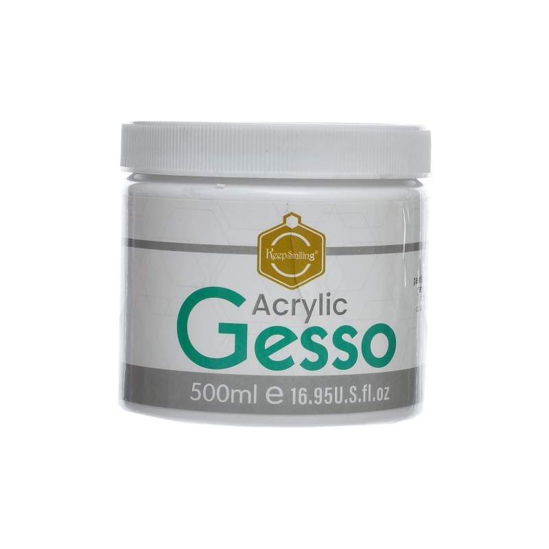 RAYART - 🎨 Gesso Universel Acrylique Blanc 500 mL – Keep Smiling - Tunisie Meilleur Prix (Beaux-Arts, Graphique, Peinture, Acryl