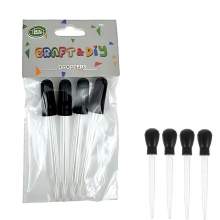 💧 Lot de 4 Pipettes Compte-Gouttes en Verre – Accessoire de Précision