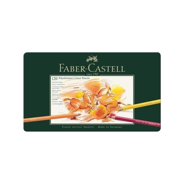 RAYART - Faber-Castell – Crayons de Couleur Polychromos – Boîte Métal 120 pcs - Tunisie Meilleur Prix (Beaux-Arts, Graphique, Pe