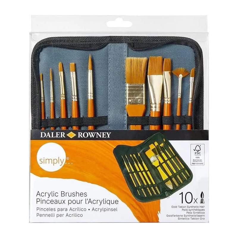 RAYART - 🖌️ Trousse de 10 Pinceaux Aquarelle – Daler Rowney - Tunisie Meilleur Prix (Beaux-Arts, Graphique, Peinture, Acrylique,