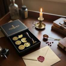 🕯️ Coffret Tampons en Cire Vintage – 7 Pièces