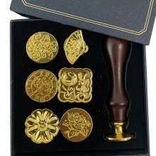 🕯️ Coffret Tampons en Cire Vintage – 7 Pièces