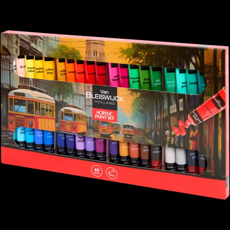 RAYART - 🎨 Set de 40 Peintures Acryliques – Van Bleiswijck - Tunisie Meilleur Prix (Beaux-Arts, Graphique, Peinture, Acrylique, 