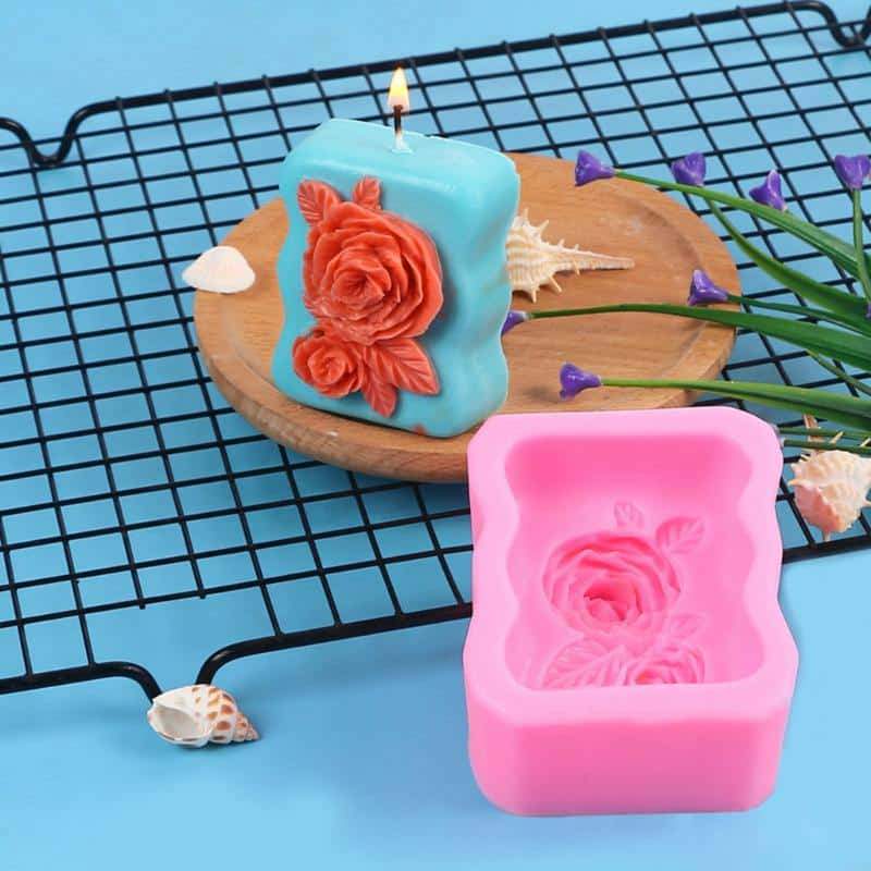 RAYART - 🌹 Moule à Bougie Parfumée Rose 3D – Silicone Fleur – DIY Bougies & Savons - Tunisie Meilleur Prix (Beaux-Arts, Graphiqu