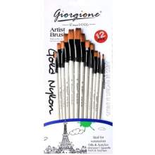 RAYART - Set 12 pinceaux plats Giorgione – Pinceaux peinture artistes - Tunisie Meilleur Prix (Beaux-Arts, Graphique, Peinture, 