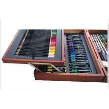 Valise d’Artiste 174 pièces en bois – Kit complet de dessin & peinture