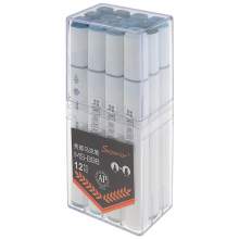 Box de 12 Marqueurs Alcool Double Pointe – Nuances de Gris | Superior