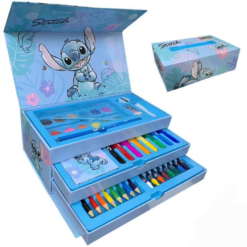 Sac à Dos D'Activités Stitch Disney - Peintures, Feuilles, Pochoirs, Tout Inclus Pour Créer En Liberté Dès 3 Ans !