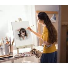 RAYART - Mini Chevalet de Table en Pin Massif (50 cm) + Châssis Entoilé (40x30 cm) - Tunisie Meilleur Prix (Beaux-Arts, Graphiqu