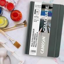 Carnet Canson® Graduate Book Mixed Media Gris – 220g/m² (64 Pages)