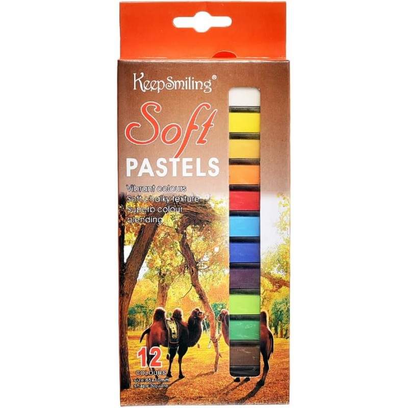 RAYART - Set de 12 Pastels Tendres (Soft Pastels) - Keep Smiling - Tunisie Meilleur Prix (Beaux-Arts, Graphique, Peinture, Acryl