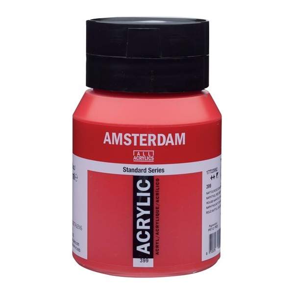 RAYART - Amsterdam Standard Series Acrylique Pot 500 ml Rouge naphtol foncé 399 - Tunisie Meilleur Prix (Beaux-Arts, Graphique, 