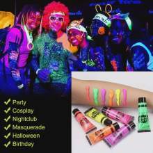 RAYART - Glow Paint Peinture Visage & Corps Phosphorescente Boby - 10ml - Effet Néon - Tunisie Meilleur Prix (Beaux-Arts, Graphi