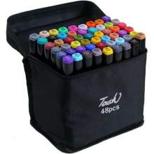 Trousse de 48 Feutres Marqueurs Double Pointe "Touch"