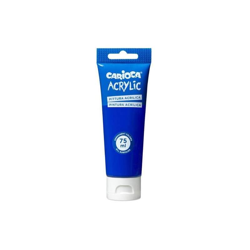 RAYART - Peinture Acrylique Bleu Foncé CARIOCA - Tube 75 ml - Tunisie Meilleur Prix (Beaux-Arts, Graphique, Peinture, Acrylique,
