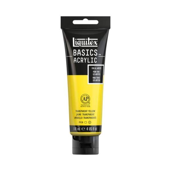 RAYART - Liquitex Basics Acrylique Tube 118ml Jaune Transparent 45 - Tunisie Meilleur Prix (Beaux-Arts, Graphique, Peinture, Acr