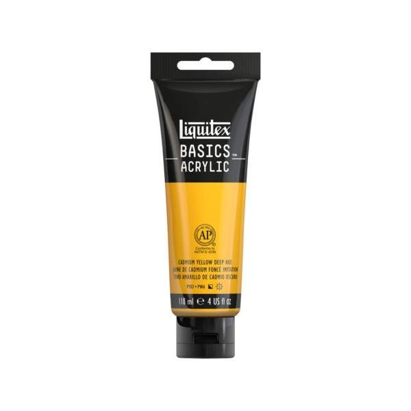 RAYART - Liquitex Basics Acrylique Tube 118ml Jaune Cadmium Foncé 163 - Tunisie Meilleur Prix (Beaux-Arts, Graphique, Peinture, 