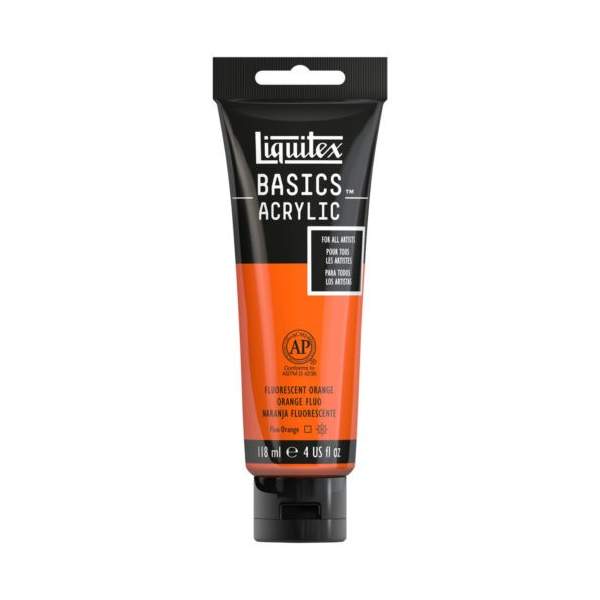 RAYART - Liquitex Basics Acrylique Tube 118ml Orange fluorescent 982 - Tunisie Meilleur Prix (Beaux-Arts, Graphique, Peinture, A