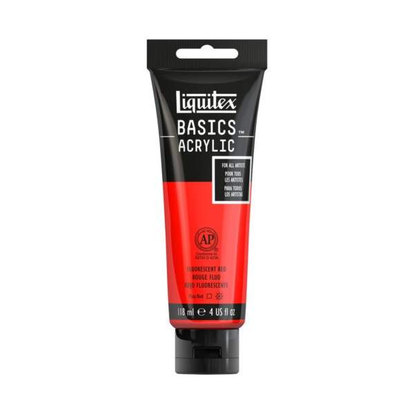 RAYART - Liquitex Basics Acrylique Tube 118ml Rouge fluorescent 983 - Tunisie Meilleur Prix (Beaux-Arts, Graphique, Peinture, Ac