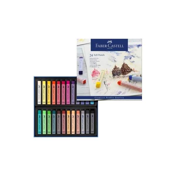 RAYART - Pastels tendres, boîte de 24 Faber castell - Tunisie Meilleur Prix (Beaux-Arts, Graphique, Peinture, Acrylique, Huile, 