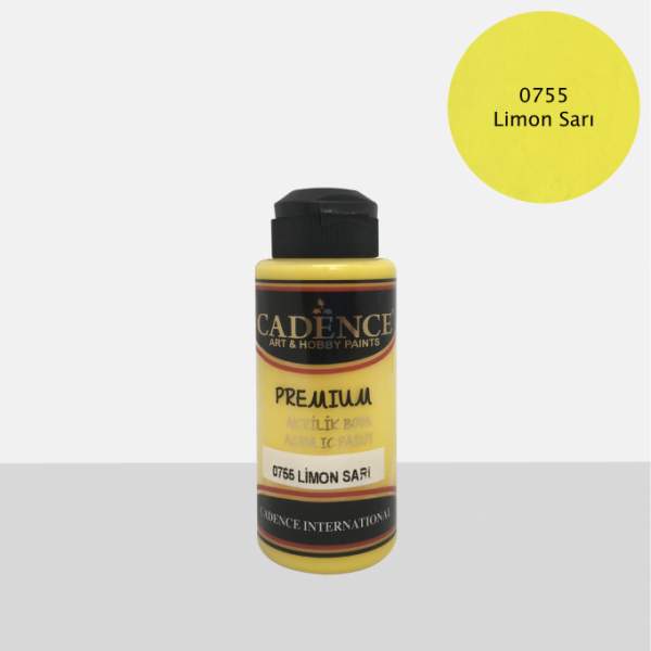 RAYART - Acrylique Premium 120ml Cadence 0755 Jaune Citron - Tunisie Meilleur Prix (Beaux-Arts, Graphique, Peinture, Acrylique, 