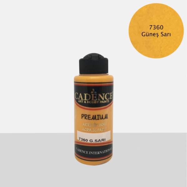 RAYART - Acrylique Premium 120ml Cadence 7360 Jaune Soleil - Tunisie Meilleur Prix (Beaux-Arts, Graphique, Peinture, Acrylique, 