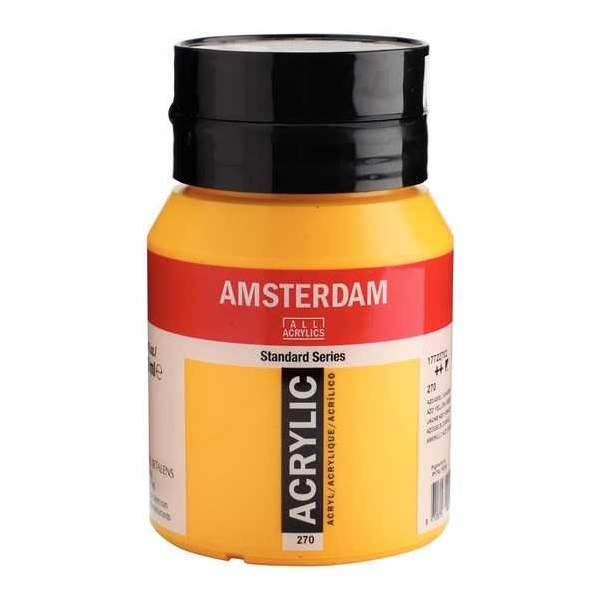 RAYART - Amsterdam Standard Series Acrylique Pot 500 ml Jaune azo foncé 270 - Tunisie Meilleur Prix (Beaux-Arts, Graphique, Pein