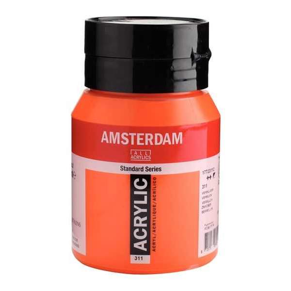 RAYART - Amsterdam Standard Series Acrylique Pot 500 ml Vermillon 311 - Tunisie Meilleur Prix (Beaux-Arts, Graphique, Peinture, 