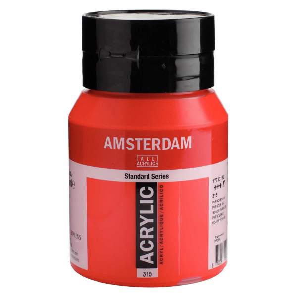 RAYART - Amsterdam Standard Series Acrylique Pot 500 ml Rouge pyrrole 315 - Tunisie Meilleur Prix (Beaux-Arts, Graphique, Peintu