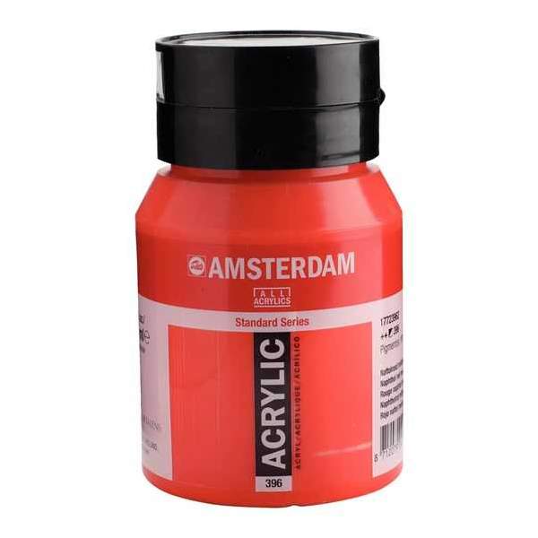 RAYART - Amsterdam Standard Series Acrylique Pot 500 ml Rouge naphtol moyen 396 - Tunisie Meilleur Prix (Beaux-Arts, Graphique, 