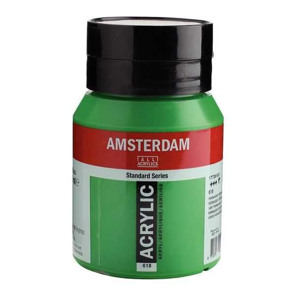 RAYART - Amsterdam Standard Series Acrylique Pot 500 ml Vert permanent clair 618 - Tunisie Meilleur Prix (Beaux-Arts, Graphique,