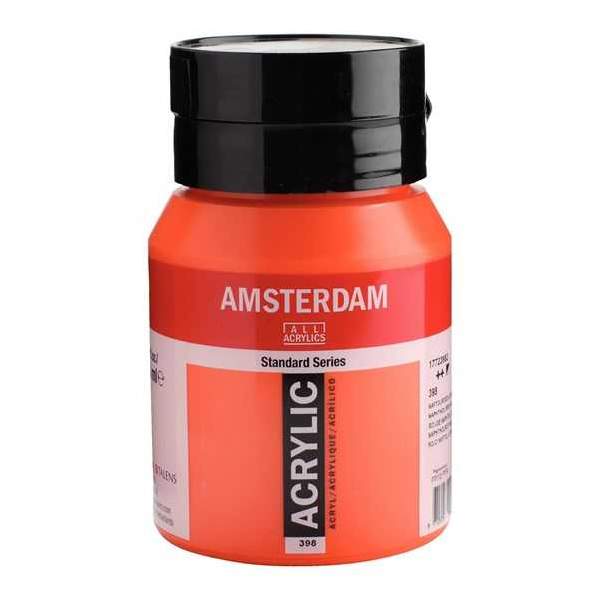 RAYART - Amsterdam Standard Series Acrylique Pot 500 ml Rouge naphtol clair 398 - Tunisie