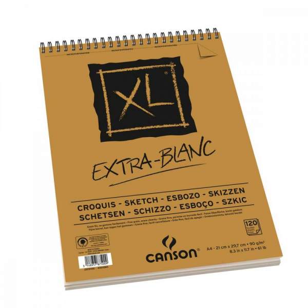 RAYART - Canson XL EXTRA-BLANC 120 feuilles 90G/M² Format A4 - CANSON - Tunisie