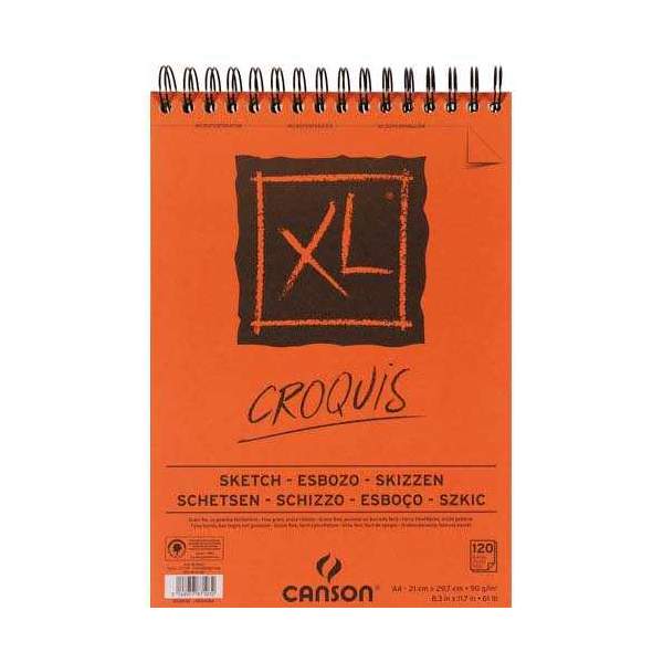 RAYART - Album Canson XL Croquis – Format A4 – 90 g/m² - Tunisie Meilleur Prix (Beaux-Arts, Graphique, Peinture, Acrylique, Huil