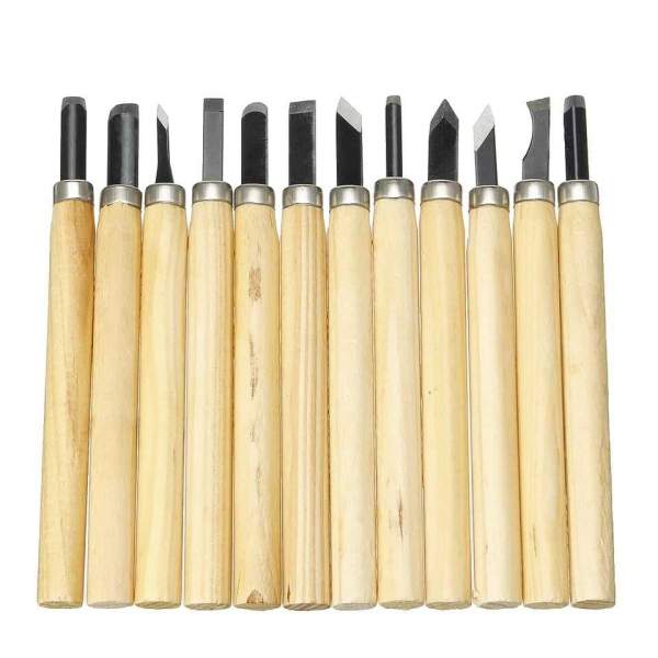 RayArt  Gouges Artisanat Sculpture Outil de Gravure 12 pieces