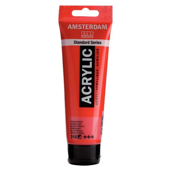 RAYART - Amsterdam Standard Series Acrylique Tube 120 ml Rouge pyrrole 315 - Tunisie Meilleur Prix (Beaux-Arts, Graphique, Peint