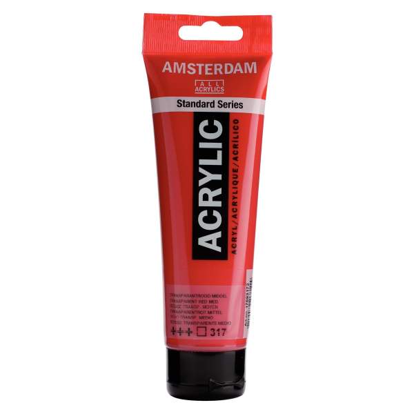 RAYART - Amsterdam Standard Series Acrylique Tube 120 ml Rouge transparent moyen 317 - Tunisie Meilleur Prix (Beaux-Arts, Graphi