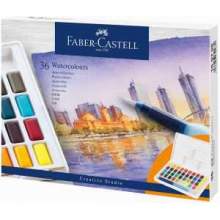 RAYART - Aquarelles en godets, boîte de 36 Faber Castell - Tunisie Meilleur Prix (Beaux-Arts, Graphique, Peinture, Acrylique, Hu