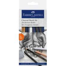 RAYART - Set de dessin Fusain - Faber Castell - Tunisie Meilleur Prix (Beaux-Arts, Graphique, Peinture, Acrylique, Huile, Aquare