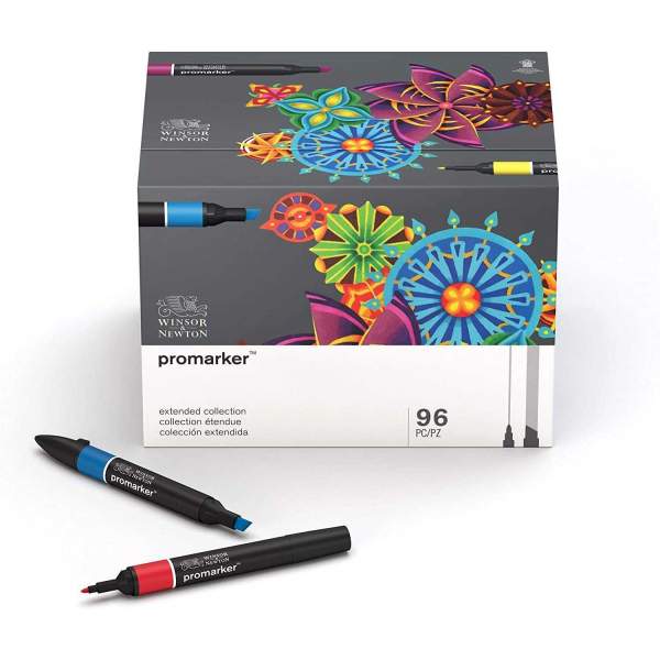 RAYART - Set de 96 Promarker Collection étendue - Winsor & Newton - Tunisie Meilleur Prix (Beaux-Arts, Graphique, Peinture, Acry