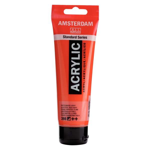RAYART - Amsterdam Standard Series Acrylique Tube 120 ml Rouge naphtol clair 398 - Tunisie