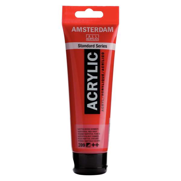 RAYART - Amsterdam Standard Series Acrylique Tube 120 ml Rouge naphtol foncé 399 - Tunisie Meilleur Prix (Beaux-Arts, Graphique,