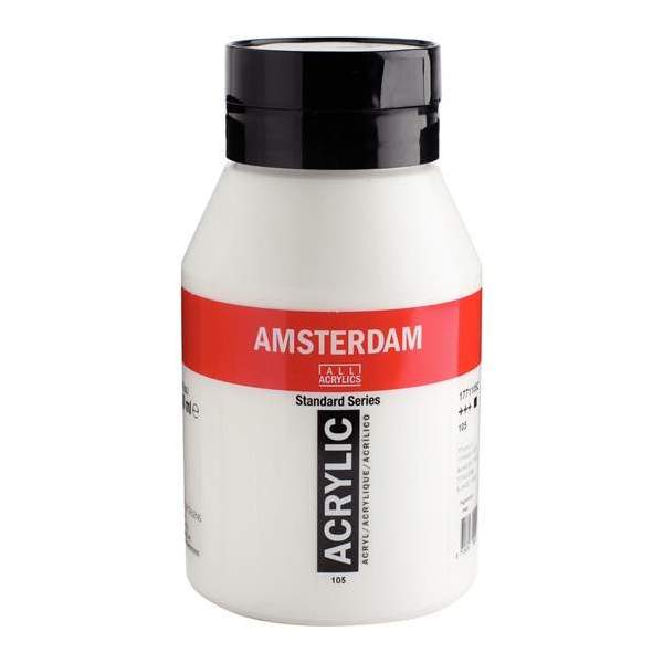 RAYART - Amsterdam Standard Series Acrylique pot 1000 ml Blanc de titane 105 - Tunisie