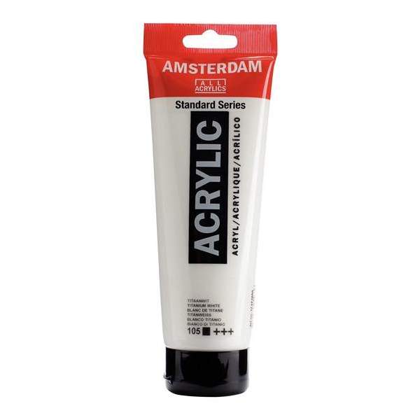 RAYART - Amsterdam Standard Series Acrylique Tube 120 ml Blanc de titane 105 - Tunisie Meilleur Prix (Beaux-Arts, Graphique, Pei