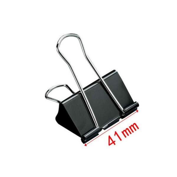 RAYART - Pince métallique Noir de papier 41mm plié - Binder Clips - Tunisie Meilleur Prix (Beaux-Arts, Graphique, Peinture, Acry