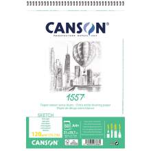 RAYART - Album spirale Canson 1557 Papier à dessin A4+ 120G/M² - Canson Tunisie
