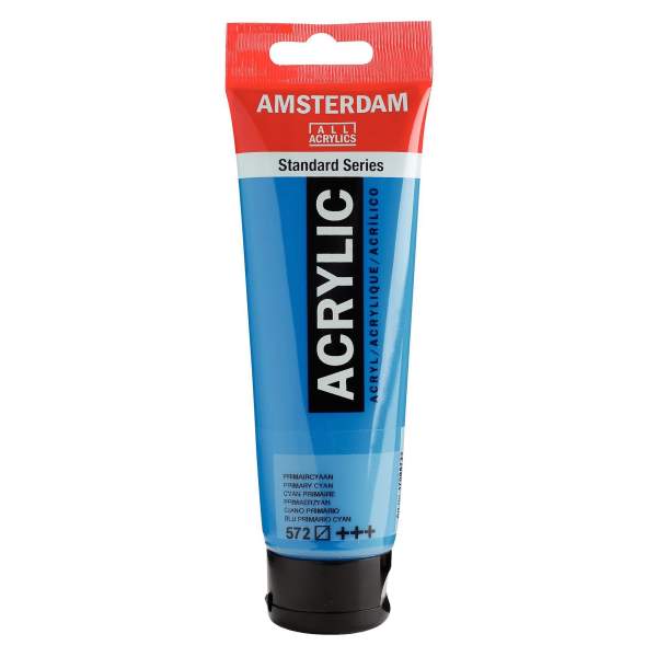 RAYART - Amsterdam Standard Series Acrylique Tube 120 ml Cyan primaire 572 - Tunisie Meilleur Prix (Beaux-Arts, Graphique, Peint