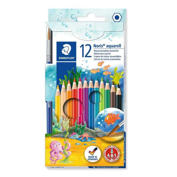 RayArt  Crayon de couleur aquarellable 12 couleurs Staedtler